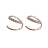 Double Twist Hoop Earrings Gold Double Earrings for One Hole