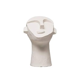 Bloomingville 8.25" H Cement Face Sculpture, White