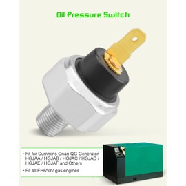 187-6265 Oil Pressure Switch Fit for Onan QG Fit for Cummins Generator EH650V Gas Engine HGJAA HGJAB HGJAC HGJAD HGJAE HGJAF