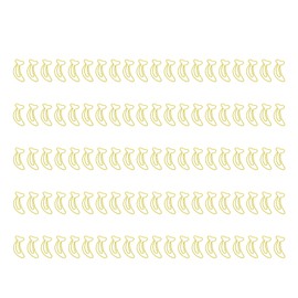 100pcs Paper Clips Portable Mini Cute Banana Shape Rustproof Electroplated Metal Paperclips Office Bookmark Clips