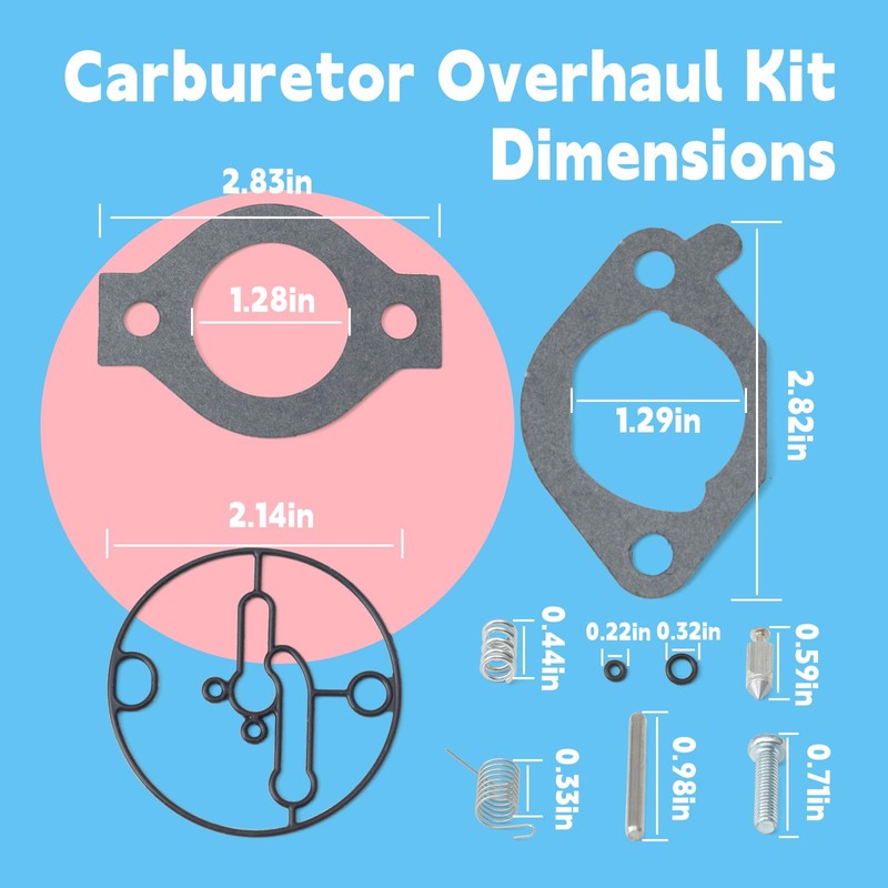 GLOXTED 22-757-01-S Carburetor Overhaul Kit Replacement for Kohler KS530 KS540