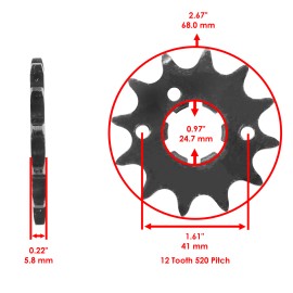 Caltric Front and Rear Sprockets Kit for Yamaha Breeze 125 YFA1 1989 1990 1991 1992-2004