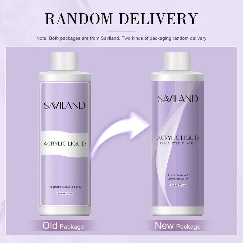 Saviland Acrylic Liquid: 240ML Nail Liquid for Acrylic Powder System