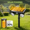 Paktonvo 2Pack Solar Lights Outdoor Waterproof, 6000K Ultra Bright，2 Lighting