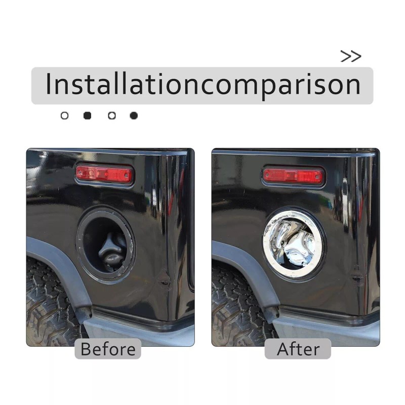 cartiangous ABS Chrome Fuel Tank Cap For Hummer H2 2003-2009