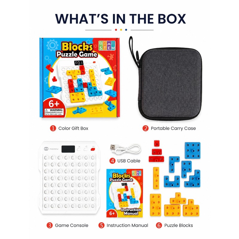 AluAbi Super Blocks STEM Puzzle Game with 1000+ Patterns &