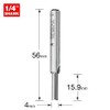Trend Professional Straight Two Flute Router Cutter Bit, 1/4 Inch