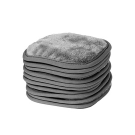 Eurow Reusable Makeup Remover Cloths, Soft Microfiber Face Towels for All Skin Types, Chemical-Free, Protective, Machine Washable, Gentle & Effective Facial Cleansing, 5"x5", Gray, 10-Pack