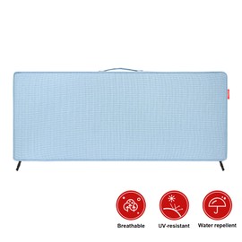 Pcinfuns Outdoor Bench Cushions 54 x 18 Inch Water-Resistant Chair Cushion for Patio Furniture with Fade Resistant and Removable Cover with Handle & Adjustable Straps for Patio,Yard,Light Blue