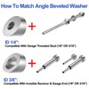 CKE 50Pack 1/4" ID Angle Beveled Washer 25 30 35