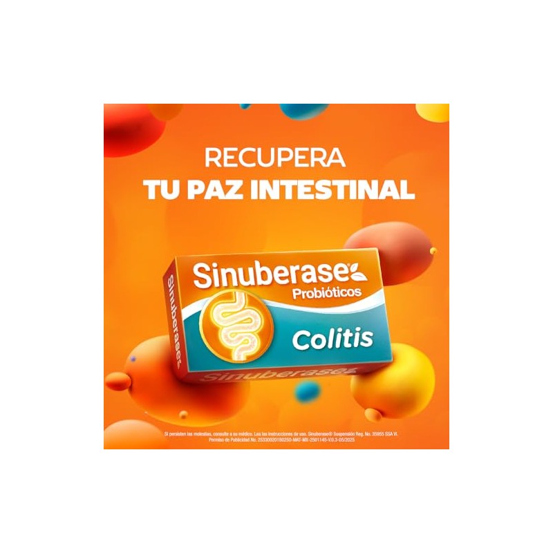 Sinuberase Probióticos en Suspensión Bacillus Clausii 4 Billones UFC 20