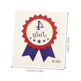 Baluue 20sheets Temporary Stickers Usa Independence Day Body Decals for Women Unique Arm Decoration for Parties Beach Rave Events Skin-friendly Design