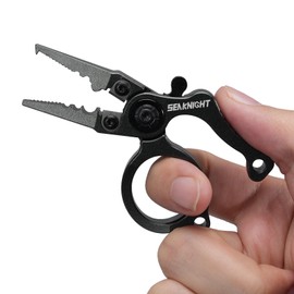 Seaknight Mini Fishing Pliers 79mm Portable 1oz Ultralight Multifunction Fishing Tool Line Cutter Hook Remover Aluminum Alloy Fishing Accessories Gray