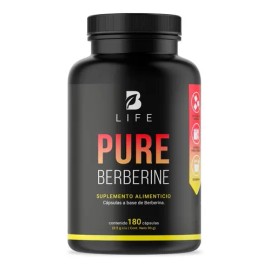 Berberina De 180 Cápsulas De 500mg. Pure Berberine. B Life Sabor Sin sabor