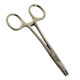 Ear, Nose, Septum Piercing, Horseshoes Ring Piercing Hemostat Clamps for All Piercings - Dermal Anchor Tube Insertion Removal Forceps - Stainless Steel (4mm Jaws)
