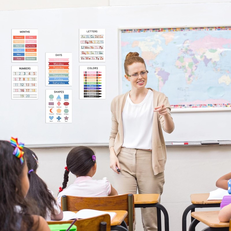 Educational Learning Posters, Learning Posters, 6 Learning Posters for Preschool