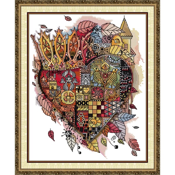 Setoda 16CT High Definition Printed Embroidery Fabric Patterns Starter Kits