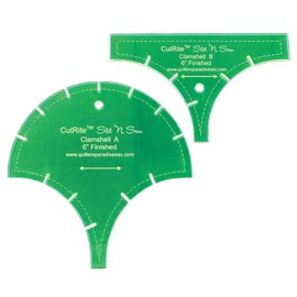 Quilter's Paradise Finished Clamshell Template, Green