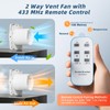 ARSFAN Bathroom Exhaust Fan with Remote, 2 Way 6 Speed