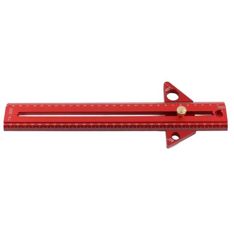 Woodworking T Track Ruler Multifunctional Aluminum Alloy Portable Wood Measuring