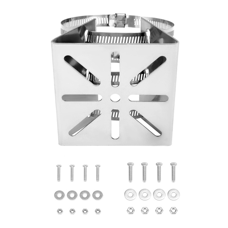 QWORK® Universal Vertical Pole Mount with 3 Pipe Clamps Dia