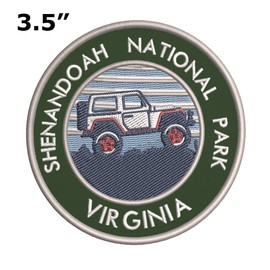 Roadtrip! Shenandoah National Park Embroidered DIY Iron on or Sew-on Decorative Patch Badge Emblem Appliques Vacation Souvenir Travel Explore More Wander Adventure Series