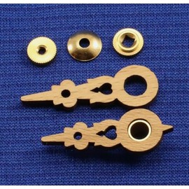 Wood Cuckoo Clock Hands Replacement Parts Kit Fits Regula Movements for 80 mm or 3 1/8" Dial with Nuts