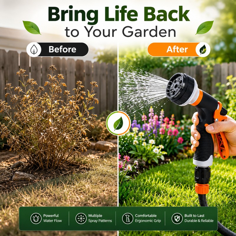 Garden Hose Spray Nozzle for Watering and Car Wash –