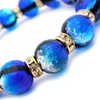 Gold Stone Sparkling Firefly Glass Bracelet, Yonaguni Blue, 0.5 inches