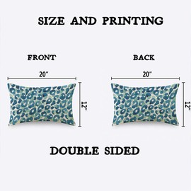 TKS MITLAN Leopard Skin Decorative Pillow Covers Animal Background Watercolor Rustic Linen Throw Pillow Covers 12x20 Inch for Sofa Couch Decoration