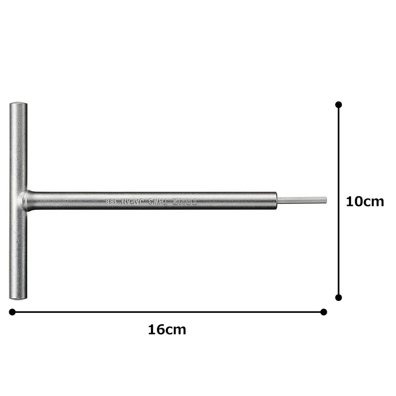 Tone THW-03 T-Shaped Hexagon Wrench 2 Sides Width 0.1 inches