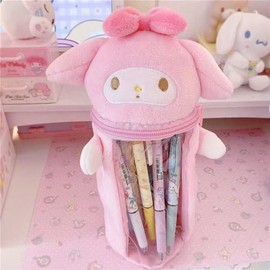 Cinnamon Roll Pencil Case, Pouch, Plush Pen Pouch, Trinket Holder, Writing Instruments, Stationery, Cosmetic Pouch, School Entrance Gift, Boys, Girls, Character (My Melody)