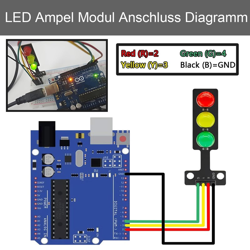 GERUI 18 x LED Traffic Light Module Creative DIY Mini