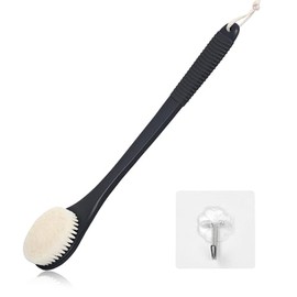 Exfoliante Espalda Ducha Cepillo Corporal Antideslizante Baño Suave Hombres Mujeres Negro