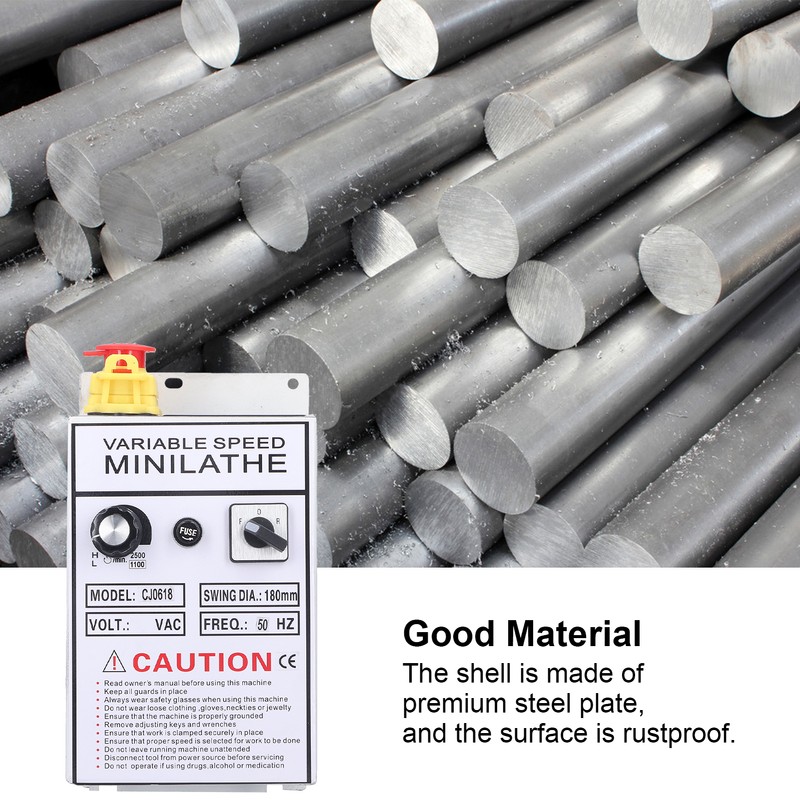 Lathe Control Box Speed Controller Assembly Switch Fuse for 0618‑3B