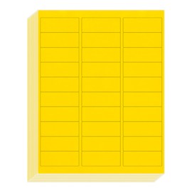 L LIKED 900 Fluorescent Yellow Address Labels, 1" X 2-5/8" Neon Colored Labels Handwritten or Inkjet/Laser Print for Shipping Envelopes & Small Packages - 30 Sheets