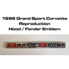 1996 C4 Grand Sport Corvette Chrome Reproduction Hood/Fender Emblem
