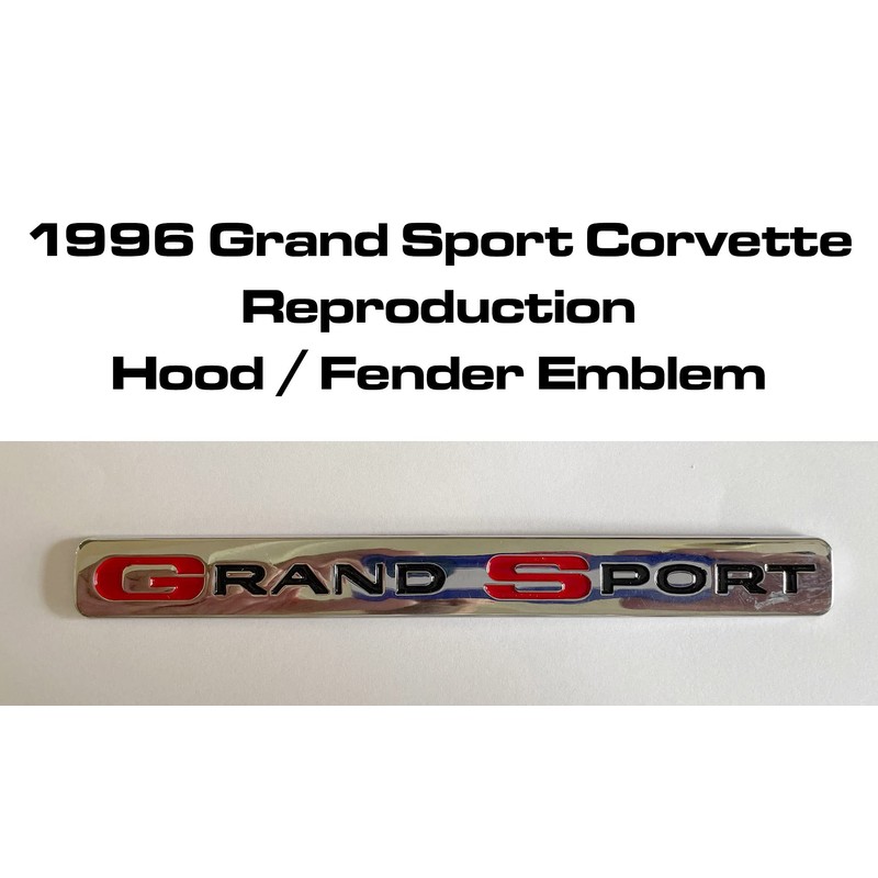 1996 C4 Grand Sport Corvette Chrome Reproduction Hood/Fender Emblem