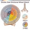 Round Emotion Wheel Feelings Wheel With Stand,1Pc Double Side Therapy