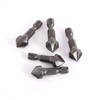 TorSor 3 Pack Countersink Drill Bit Chamfer Bits 6 Flute
