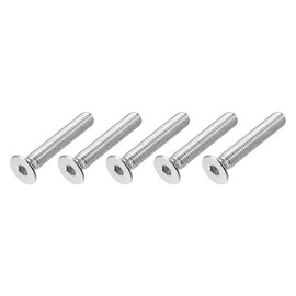 METALLIXITY 5pcs M8x50mm Flat Head Countersunk Machine Screws 304 Stainless Steel Socket Head Bolts for Machinery Furniture DIY