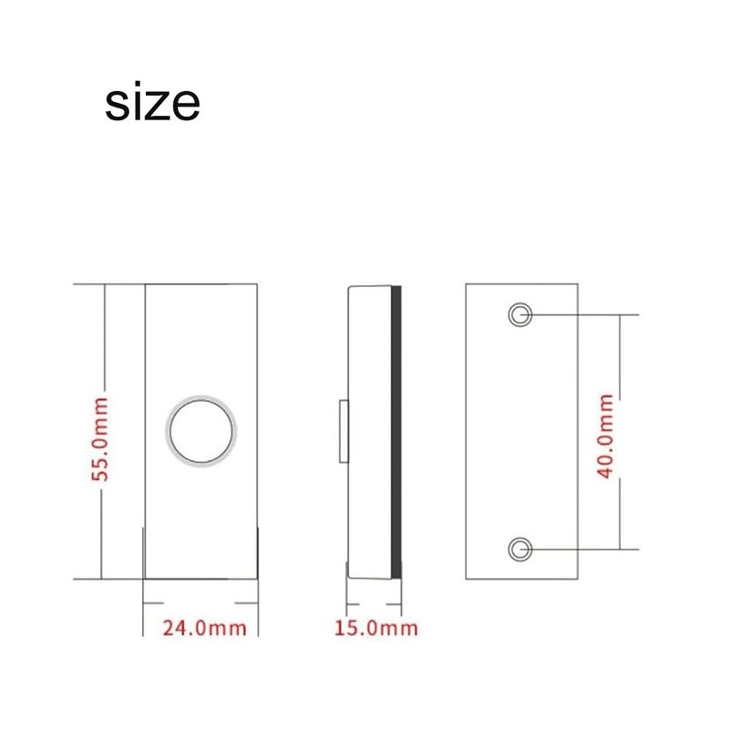 1 pcs Plastic Push Button Doorbell Wall Mounted Door Bell
