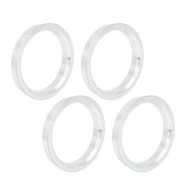 X AUTOHAUX Set of 4 Alloy Wheel Centring Rings Spacer Rings for Universal 67.1-56.1 mm Silver Tone