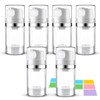 Decorniqu Airless Pump Bottles 6 Pack 2oz Empty Moisturizer Pump