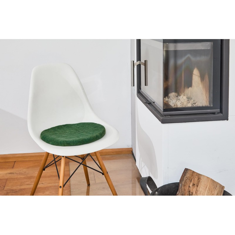 feelz Seat Cushion Round Felt Various Shades of Green 100%