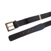 FIONCCI Men's Elastic Belt with Genuine Leather - Adjustable Size,