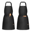 Viedouce 2-Pack of Waterproof Cooking Aprons with Pockets, Adjustable Kitchen