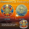 IELCJJ 9 Year Sobriety Coin, Delicate Sunflower Sobriety Chip Colorful