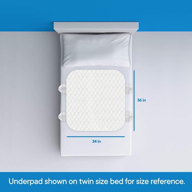RMS Ultra Soft 4-Layer Washable and Reusable Incontinence Bed Pads