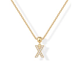 PAVOI Adjustable Gold Charm Necklace for Women - 14K Gold Plated Chain Dainty Initial Necklaces for Women - Trendy Letter Zodiac Birthstone Cubic Zirconia Charm Pendants - Hypoallergenic Jewelry Gift